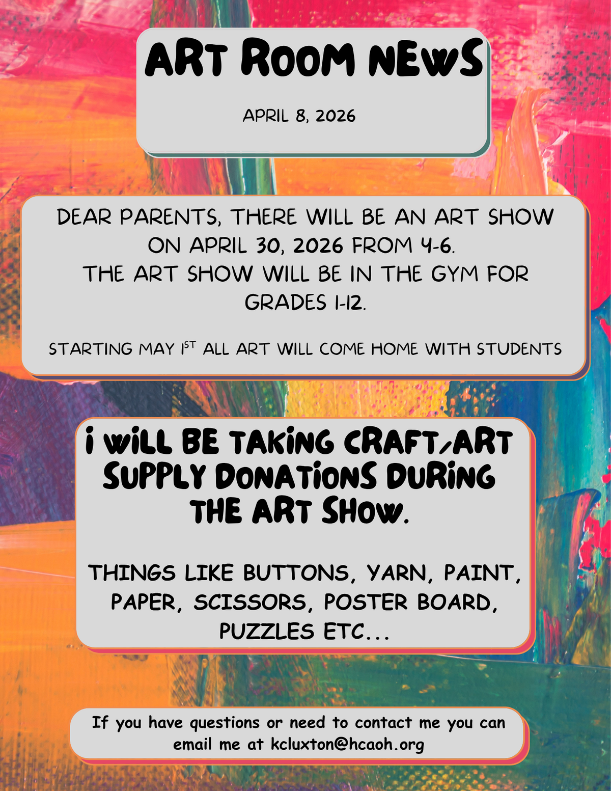 Art room news